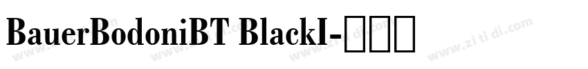 BauerBodoniBT BlackI字体转换